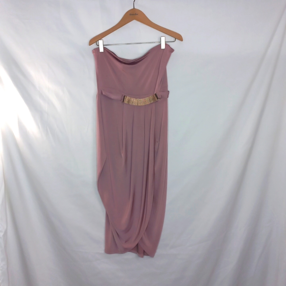 Strapless midi dress
